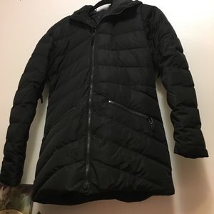 Black Down Puffer Winter Snowboarding Jacket
